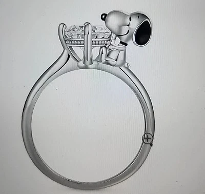 Anillo Abrazo Peanuts Snoopy Talla 7 Plata 925 Foto 1 de 4