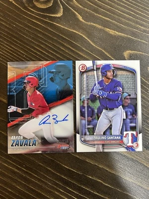 Aaron Zavala 2021 Bowman's Best Baseball Best of 2021 Auto #B21-AZ Texas Rangers - Image 1 of 4