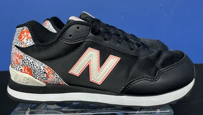 New Balance 515 Women's 7.5 Black Shoes Sneakers Tropical Flowers Leopard Print - Image 1 of 4