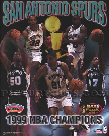 San Antonio Spurs 1999 NBA Finals Championship Picture Plaque Cover