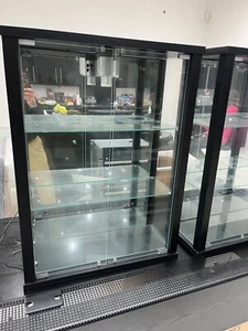 Black Wood Trophy/Display Cabinet with Ambient Lighting - Picture 1 of 12
