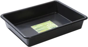 Heavy Duty Rectangle Multi Purpose Black Plastic Garden Tray 64.5 x 49.5 x 12cm - Picture 1 of 2