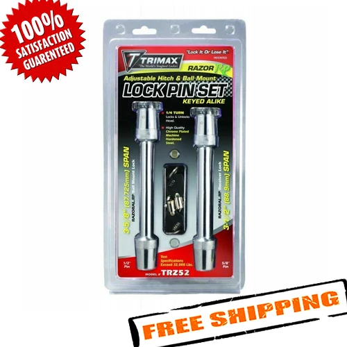 Juego de pasadores de bloqueo de afeitadora Trimax TRZ52 montaje en bola (pin de 1/2") y bloqueo del receptor (pin de 5/8") Foto 1 de 1