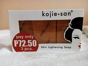 Genuine 3X65g Kojie San Kojic Acid Soap Bars Skin Lightening Kojiesan Whitening - Picture 1 of 6