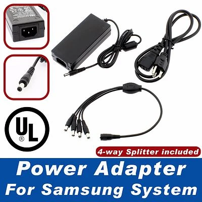 DC 12V 3A Power Adapter 4-Split Power Cable for SDS-P5102 and SDS-P5122 - Image 1 of 3