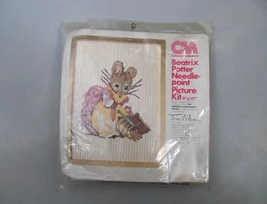 Vintage Beatrix Potter Needlepoint Picture Kit 1966 CM Columbia-Minerva Sealed - Picture 1 of 3