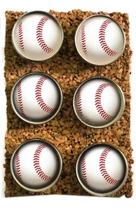 Baseball Decorative Push Pins Thumb Tacks for Cork Board Cute Handmade Office - Picture 1 of 1