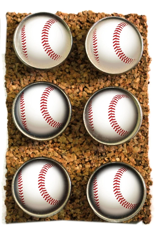 Baseball Decorative Push Pins Thumb Tacks for Cork Board Cute Handmade Office - Image 1 of 1