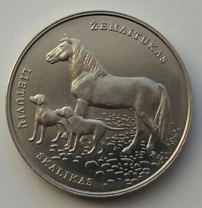Lithuania 1,50 EURO 2017 Horse and dog Lithuanian nature  UNC 