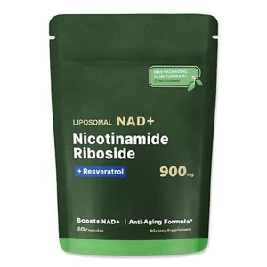 NAD+ Supplement for Anti-Aging, Energy, Focus Nicotinamide Riboside, Resveratrol - Picture 1 of 10