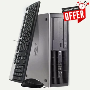 Fast HP Desktop Computer PC Intel Core 2 Duo 8GB RAM 500GB HDD Wi-Fi Windows 10 - Picture 1 of 7