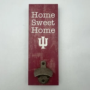 LEGACY INDIANA HOOSIERS NCAA WOOD SIGN WALL MOUNT BOTTLE OPENER 12" X 4.5" - Picture 1 of 13
