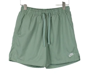 NIKE Shorts Women's SMALL Sport Mesh Lined Elastic Waist Pockets Logo Green - Picture 1 of 7