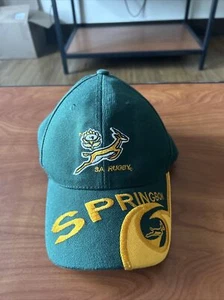 SA Springboks Rugby Hat Green Cap Wool Blend South Africa Vodacom Snapback - Picture 1 of 8