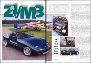 1995 BMW Z1 with M3 engine Original Review Report Print Car Article K114 - Picture 1 of 1