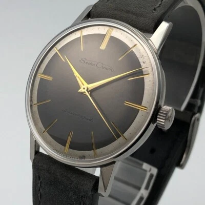 OH serviced Vintage 1967 Seiko Crown Rare gray dial 5700-1980 Handaufzug #1883 - Bild 1 von 4