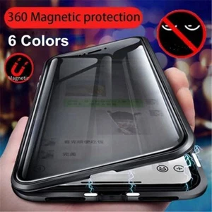 For iPhone 16 15 Pro Max 14 13 12 Privacy Anti Spy Magnetic 360° Protective Case - Picture 1 of 18