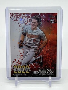 2023 Topps Series 1 Baseball Gunnar Henderson 2022's Greatest Hits Rookie RC - Picture 1 of 2