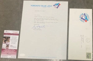 Broadcaster Jerry Howarth Signed Letter Toronto Blue Jays Letterhead w/ JSA COA - Picture 1 of 5