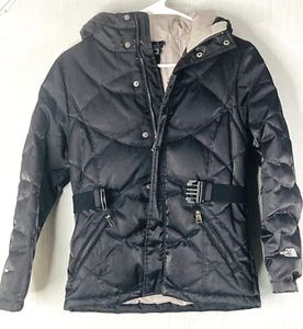 THE NORTH FACE 550 Black QUILTED ZIP PUFF JACKET COAT GIRLS M (10-12) - Picture 1 of 6