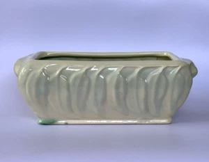Melrose Ware Pottery Soft Green Flower Trough w Gum Leaf Decoration - Picture 1 of 16