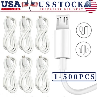 LOTE de 3/6 pés cabo de carregamento rápido micro USB para carregador de telefone Samsung Android - Imagem 1 de 4