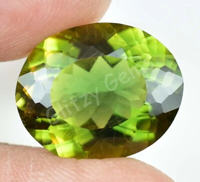 Natürlich Zweifarbig ( Gelb & Grün) Turmalin 12.15 CT Oval Zertifiziert - Bild 1 von 4