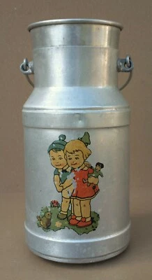 Ancien BERTHE A LAIT JR bidon décor d'ENFANTS déco cuisine campagne rustique - Photo 1/4
