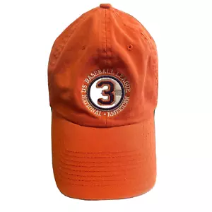 Ball Cap Hat Orange #3 US BASEBALL LEAGUE NATIONAL AMERICAN Size Adjustable - Picture 1 of 6