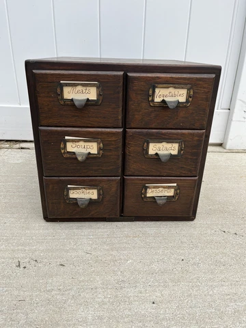 Ant Shaw Walker 6 Drawer Library Card File Cabinet National Blank Book & Supply Cover