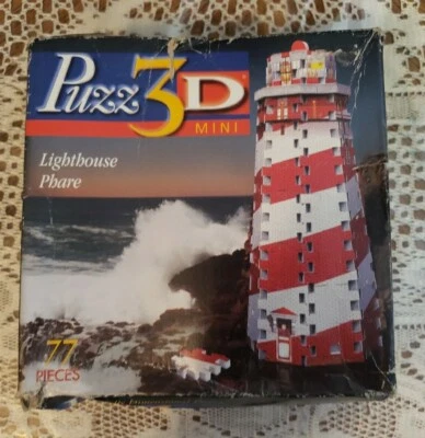 NEW Wrebbit Puzzle 3D  mini Seaside Lighthouse Phare 77 FOAM pieces*read* - Image 1 of 4