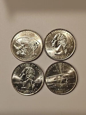 State Quarter North And South Carolina Uncirculated 2001 P & D Quarters - Image 1 of 4