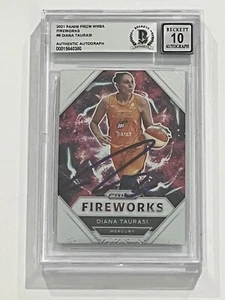 Diana Taurasi Signed 2021 Panini Prizm WNBA Fireworks #8 BAS 10 Autograph Grade - Picture 1 of 2