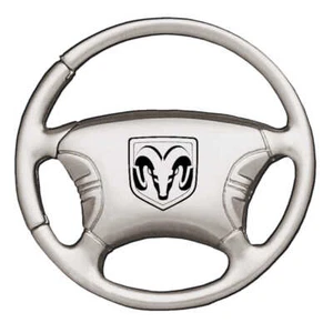 Logotipo de cabeza en llavero de volante cromado - Licencia oficial para Dodge RAM - Imagen 1 de 3
