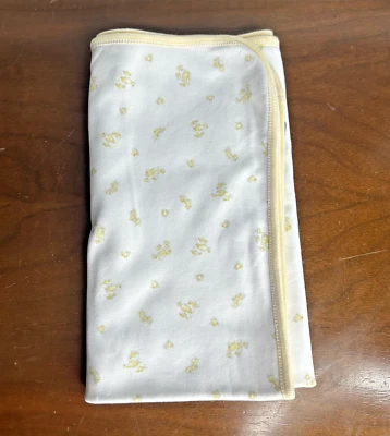 Polo Ralph Lauren Bebé Manta Patos Algodón Amarillo Blanco Unisex Difícil de Encontrar 29" x25" Foto 1 de 4