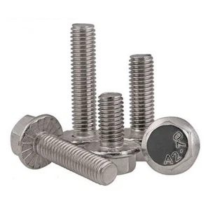 M5 M6 M8 M10 M12 Serrated Face Hex Flange Washer Head Screw collar 304 A2  - Picture 1 of 6