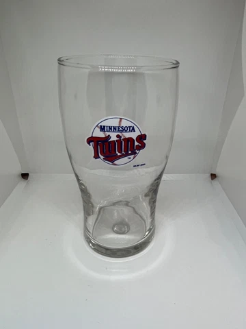 Minnesota Twins Baseball Beer Glass Approx H 6” D 3” Cover