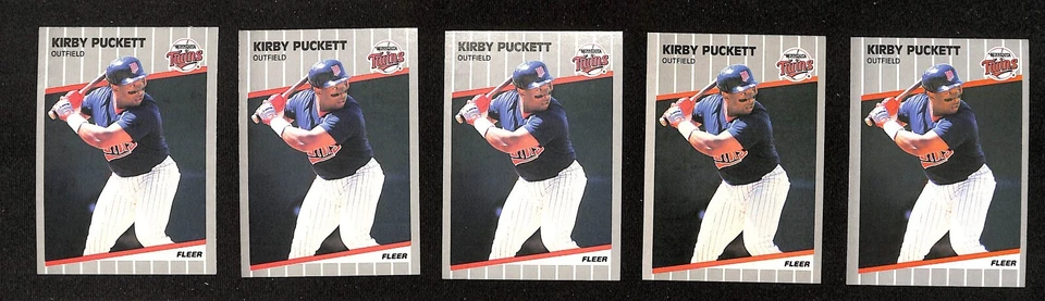 Лот бейсбольных карточек 1989 Fleer #124 Kirby Puckett 5ct Twins 2502C - Изображение 1 из 1