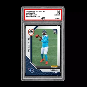 Graded 10 Cam Ward #4 RC Rookie 2025 Panini Instant NFL RPS TITANS  - Foto 1 di 1