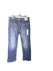 Cat and Jack Boys Jeans Size 14 Husky Bootcut Stretch Denim Blue - Picture 1 of 3