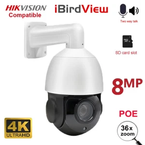 Hikvision kompatible 8MP PTZ IP Kamera 36X Zoom Geschwindigkeit Dome POE Audio - Bild 1 von 11
