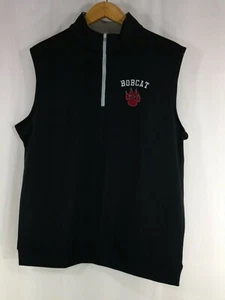Maglione a vento Peter Millar Bobcat uomo L nero senza maniche quarto zip nuovo con etichetta - Foto 1 di 10