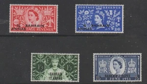 Bahrain stamps Scott 92 - 95 mint never hinged fine - very fine Coronation Issue - Bild 1 von 2