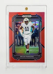COMO NUEVO #/ED ROJO 2023 Panini Prizm Draft Micah Parsons Penn State Nittany Lions #75 - Imagen 1 de 2