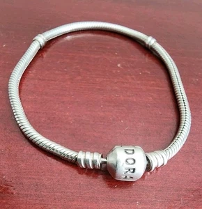 PANDORA ALE 925 STERLING SILVER SNAKE BRACELET. 7.5" - Picture 1 of 6