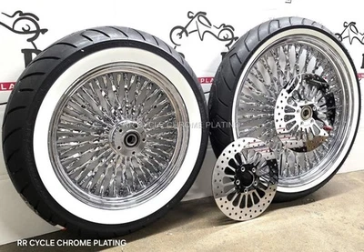 DNA 52 Cali Twisted Spoke 21 18 Wheels Rotor Tire Harley Touring 00-07 Road King - Image 1 of 4