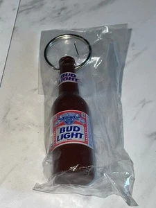 Vintage Still Sealed Budweiser Bud Light Keychain Bottle Opener Collectible NIB - Picture 1 of 3