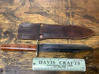 Vintage Alfred Williams Sheffield *EBRO* Wood Handle Bowie Knife Late 1800’s - Image 1 of 4