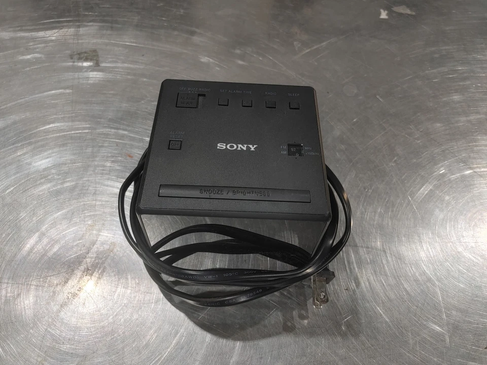 Good Condition Sony Alarm Clock Radio Model ICF-C1 Tested Working Black - Image 1 of 4