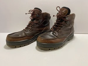 ECCO Track 6 Gore Tex Hiking Boots Men’s EU 43 US 9-9.5 Brown Leather Waterproof - Picture 1 of 17